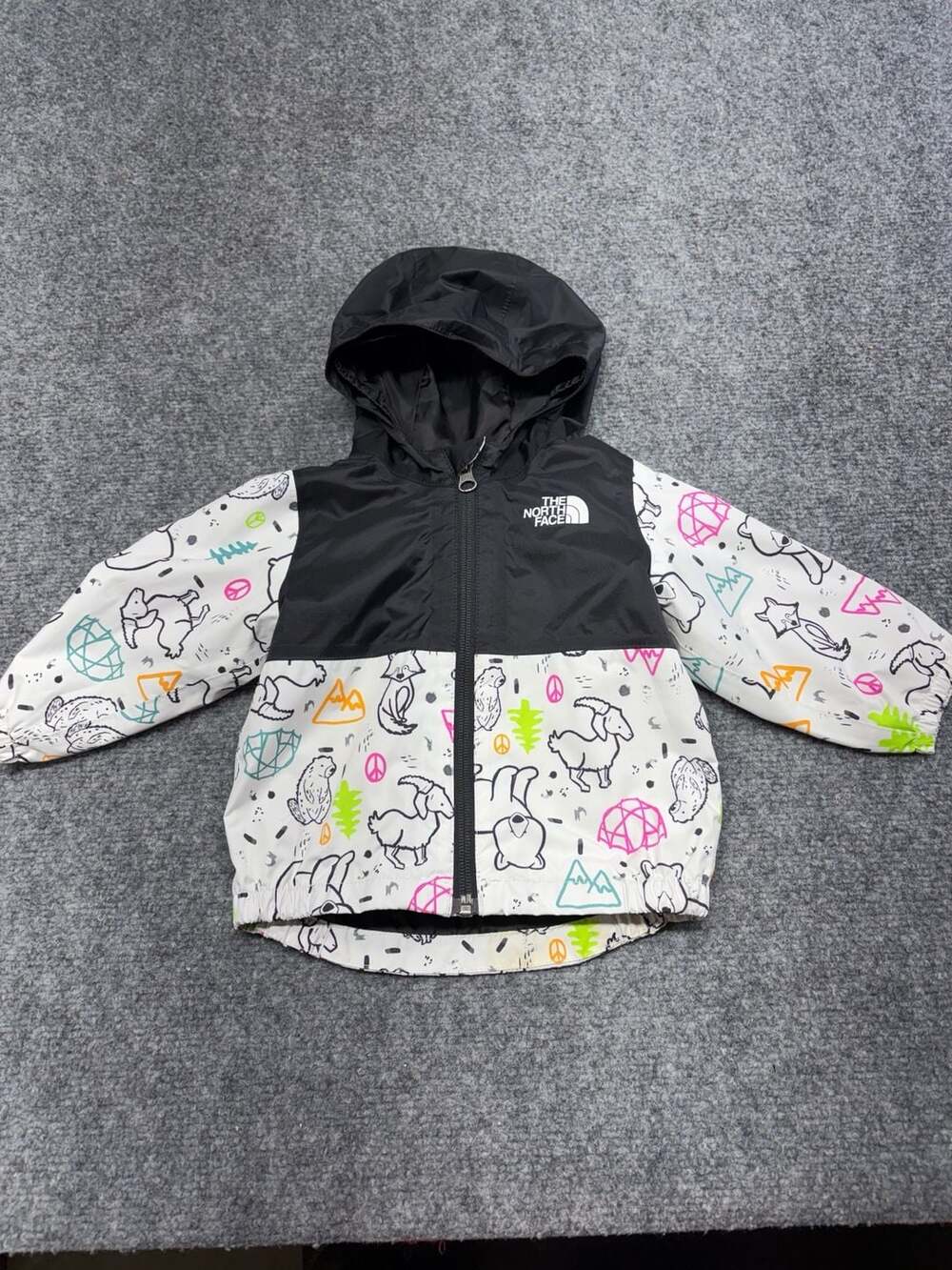 The NORTH FACE Lightweight Dryvent Hooded Rain Jacket Baby Infant 3-6 Months Art